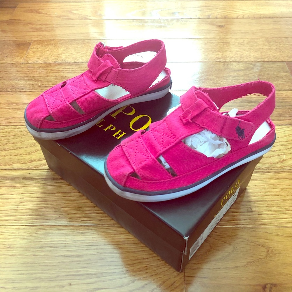 Polo Ralph Lauren Toddler Girls Pink Sandals Sz 9